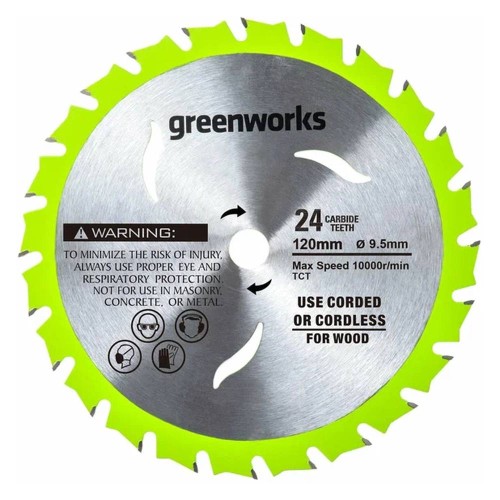 Диск пильный по дереву Greenworks 120х9.5мм 24T