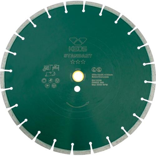Диск алмазный KEOS Standart сегментный (бетон) 350мм/25.4/20 (DBS02.350)