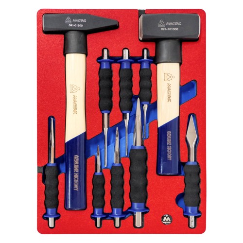 Набор ударно-режущего инструмента, ложемент, 10 предметов МАСТАК 5-9010