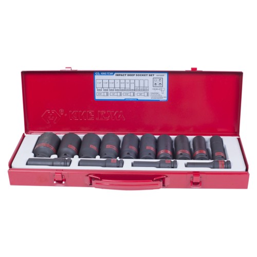 Набор ударных глубоких торцевых головок 1/2", шестигранные, 3/8"-1&1/4", 15 предметов KING TONY 4416