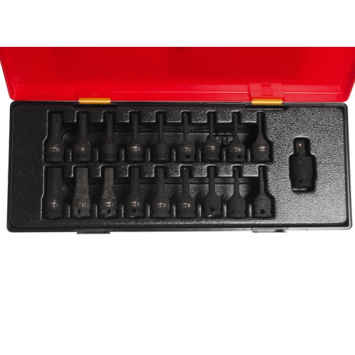 Набор головок торцевых 3/8" ударных 19 предметов в кейсе JTC