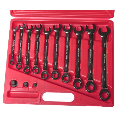 Набор ключей комбинированных 8-19мм трещоточных 13 предметов в кейсе JTC